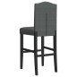 vidaXL Taburetes altos 2 uds madera maciza de caucho y tela vidaXL Taburetes altos 2 uds madera maciza de caucho y tela