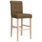 vidaXL Taburetes altos 2 uds madera maciza de caucho y tela vidaXL Taburetes altos 2 uds madera maciza de caucho y tela