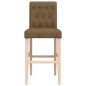vidaXL Taburetes altos 2 uds madera maciza de caucho y tela vidaXL Taburetes altos 2 uds madera maciza de caucho y tela