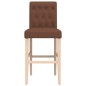 vidaXL Taburetes altos 2 uds madera maciza de caucho y tela vidaXL Taburetes altos 2 uds madera maciza de caucho y tela