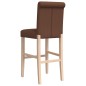 vidaXL Taburetes altos 2 uds madera maciza de caucho y tela vidaXL Taburetes altos 2 uds madera maciza de caucho y tela