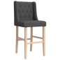 vidaXL Taburetes altos 2 uds madera maciza de caucho y tela vidaXL Taburetes altos 2 uds madera maciza de caucho y tela