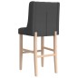 vidaXL Taburetes altos 2 uds madera maciza de caucho y tela vidaXL Taburetes altos 2 uds madera maciza de caucho y tela