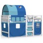 vidaXL Cama alta para niños con túnel madera pino azul 90x200 cm vidaXL Cama alta para niños con túnel madera pino azul 90x200 cm