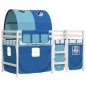 vidaXL Cama alta para niños con túnel madera pino azul 90x200 cm vidaXL Cama alta para niños con túnel madera pino azul 90x200 cm