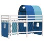 vidaXL Cama alta para niños con túnel madera pino azul 90x200 cm vidaXL Cama alta para niños con túnel madera pino azul 90x200 cm