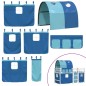 vidaXL Cama alta para niños con túnel madera pino azul 90x200 cm vidaXL Cama alta para niños con túnel madera pino azul 90x200 cm