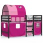 vidaXL Cama alta para niños con túnel madera pino rosa 80x200 cm vidaXL Cama alta para niños con túnel madera pino rosa 80x200 cm