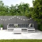 vidaXL Set muebles jardín 6 pzas con cojines madera maciza pino blanco