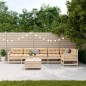 vidaXL Juego de muebles de jardín 7 pzas y cojines madera maciza pino vidaXL Juego de muebles de jardín 7 pzas y cojines madera maciza pino