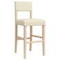 vidaXL Taburetes altos 2 uds madera maciza de caucho y cuero sintético vidaXL Taburetes altos 2 uds madera maciza de caucho y cuero sintético