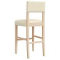 vidaXL Taburetes altos 2 uds madera maciza de caucho y cuero sintético vidaXL Taburetes altos 2 uds madera maciza de caucho y cuero sintético