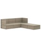 vidaXL Set de muebles de jardín 5 pzas y cojines ratán sintético gris vidaXL Set de muebles de jardín 5 pzas y cojines ratán sintético gris