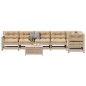 vidaXL Juego de muebles de jardín 7 pzas y cojines madera maciza pino vidaXL Juego de muebles de jardín 7 pzas y cojines madera maciza pino