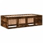 vidaXL Tumbona con cajones madera ingeniería roble ahumado 75x190 cm vidaXL Tumbona con cajones madera ingeniería roble ahumado 75x190 cm