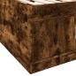 vidaXL Tumbona con cajones madera ingeniería roble ahumado 75x190 cm vidaXL Tumbona con cajones madera ingeniería roble ahumado 75x190 cm