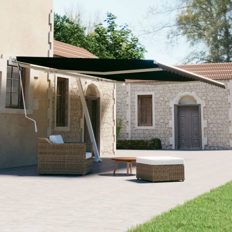 vidaXL Toldo de pie retráctil manual gris antracita 500x300 cm