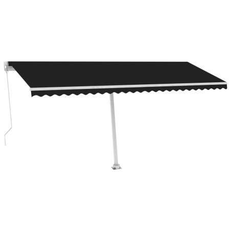 vidaXL Toldo de pie retráctil manual gris antracita 500x300 cm