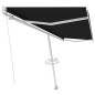 vidaXL Toldo de pie retráctil manual gris antracita 500x300 cm vidaXL Toldo de pie retráctil manual gris antracita 500x300 cm