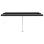 vidaXL Toldo de pie retráctil manual gris antracita 500x300 cm vidaXL Toldo de pie retráctil manual gris antracita 500x300 cm