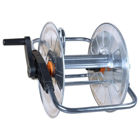 vidaXL Carrete de pared para manguera de 50 m 1/2" o 35 m 3/4" acero