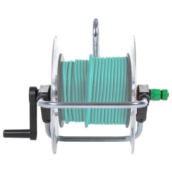 vidaXL Carrete de pared para manguera de 50 m 1/2" o 35 m 3/4" acero