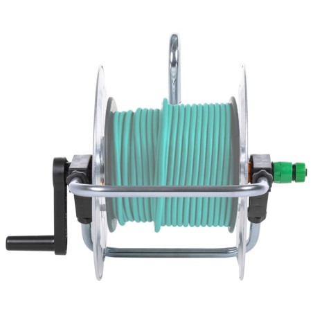 vidaXL Carrete de pared para manguera de 50 m 1/2" o 35 m 3/4" acero
