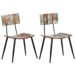 vidaXL Sillas de comedor 2 unidades madera maciza reciclada 