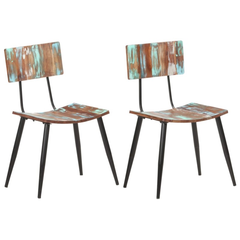 vidaXL Sillas de comedor 2 unidades madera maciza reciclada vidaXL Sillas de comedor 2 unidades madera maciza reciclada