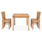 vidaXL Conjunto de comedor de jardín 5 piezas madera maciza de teca