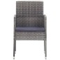 vidaXL Juego de comedor de jardín 9 piezas gris antracita vidaXL Juego de comedor de jardín 9 piezas gris antracita