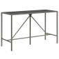 vidaXL Mesa bar y taburetes jardín 9 pzas madera acacia ratán PE gris vidaXL Mesa bar y taburetes jardín 9 pzas madera acacia ratán PE gris