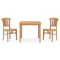 vidaXL Conjunto de comedor de jardín 3 piezas madera maciza de teca vidaXL Conjunto de comedor de jardín 3 piezas madera maciza de teca