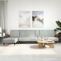 vidaXL Sofá cama en forma de L terciopelo gris claro 279x140x70 cm vidaXL Sofá cama en forma de L terciopelo gris claro 279x140x70 cm