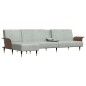 vidaXL Sofá cama en forma de L terciopelo gris claro 279x140x70 cm vidaXL Sofá cama en forma de L terciopelo gris claro 279x140x70 cm