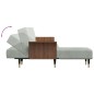 vidaXL Sofá cama en forma de L terciopelo gris claro 279x140x70 cm vidaXL Sofá cama en forma de L terciopelo gris claro 279x140x70 cm