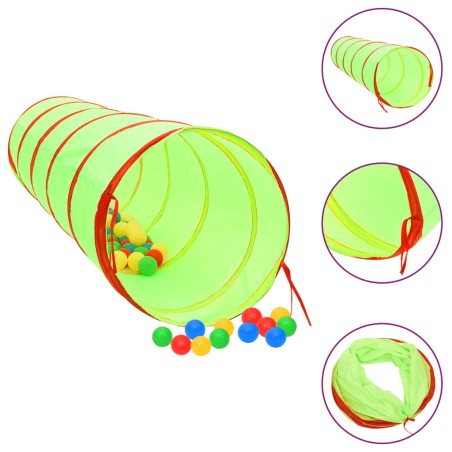 vidaXL Túnel de juego para niños poliéster verde 175 cm