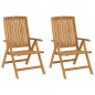 vidaXL Sillas de jardín reclinables y cojines 2 uds madera maciza teca vidaXL Sillas de jardín reclinables y cojines 2 uds madera maciza teca