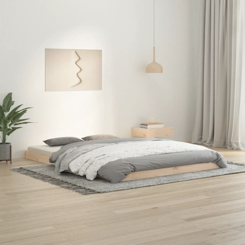 vidaXL Estructura de cama madera maciza de pino 140x200 cm vidaXL Estructura de cama madera maciza de pino 140x200 cm
