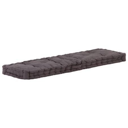 vidaXL Cojín para palés algodón gris antracita 120x40x7 cm 