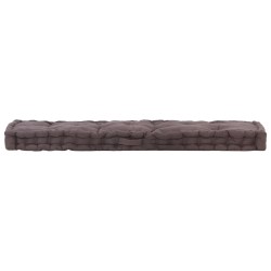 vidaXL Cojín para palés algodón gris antracita 120x40x7 cm 