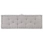 vidaXL Cojín para palés algodón gris 120x40x7 cm vidaXL Cojín para palés algodón gris 120x40x7 cm