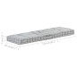 vidaXL Cojín para palés algodón gris 120x40x7 cm vidaXL Cojín para palés algodón gris 120x40x7 cm