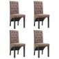 vidaXL Sillas de comedor 4 unidades de tela marrón vidaXL Sillas de comedor 4 unidades de tela marrón