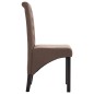 vidaXL Sillas de comedor 4 unidades de tela marrón vidaXL Sillas de comedor 4 unidades de tela marrón