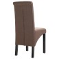 vidaXL Sillas de comedor 4 unidades de tela marrón vidaXL Sillas de comedor 4 unidades de tela marrón