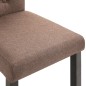 vidaXL Sillas de comedor 4 unidades de tela marrón vidaXL Sillas de comedor 4 unidades de tela marrón