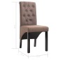 vidaXL Sillas de comedor 4 unidades de tela marrón vidaXL Sillas de comedor 4 unidades de tela marrón