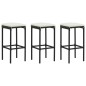 vidaXL Taburetes de cocina con cojines 3 uds ratán sintético negro vidaXL Taburetes de cocina con cojines 3 uds ratán sintético negro