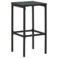 vidaXL Taburetes de cocina con cojines 3 uds ratán sintético negro vidaXL Taburetes de cocina con cojines 3 uds ratán sintético negro